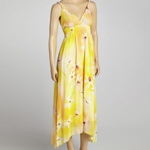 Aryeh Yellow Floral Maxi Dress